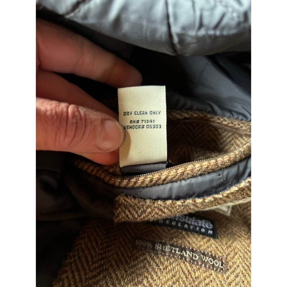 L. L. Bean sports coat jacket 42 R herringbone tweed Shetland Wool Thinsalate - Picture 9 of 10